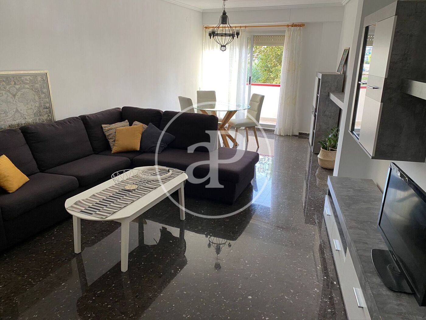 Living room of Flat to rent in  Valencia Capital  with Air Conditioner, Heating and Terrace