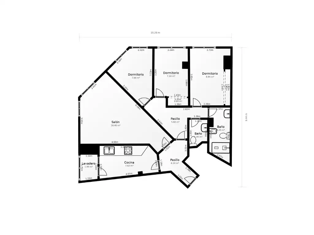 Piso en venta en Calle Padre Vela, Parque Ribalta - Plaza de Toros