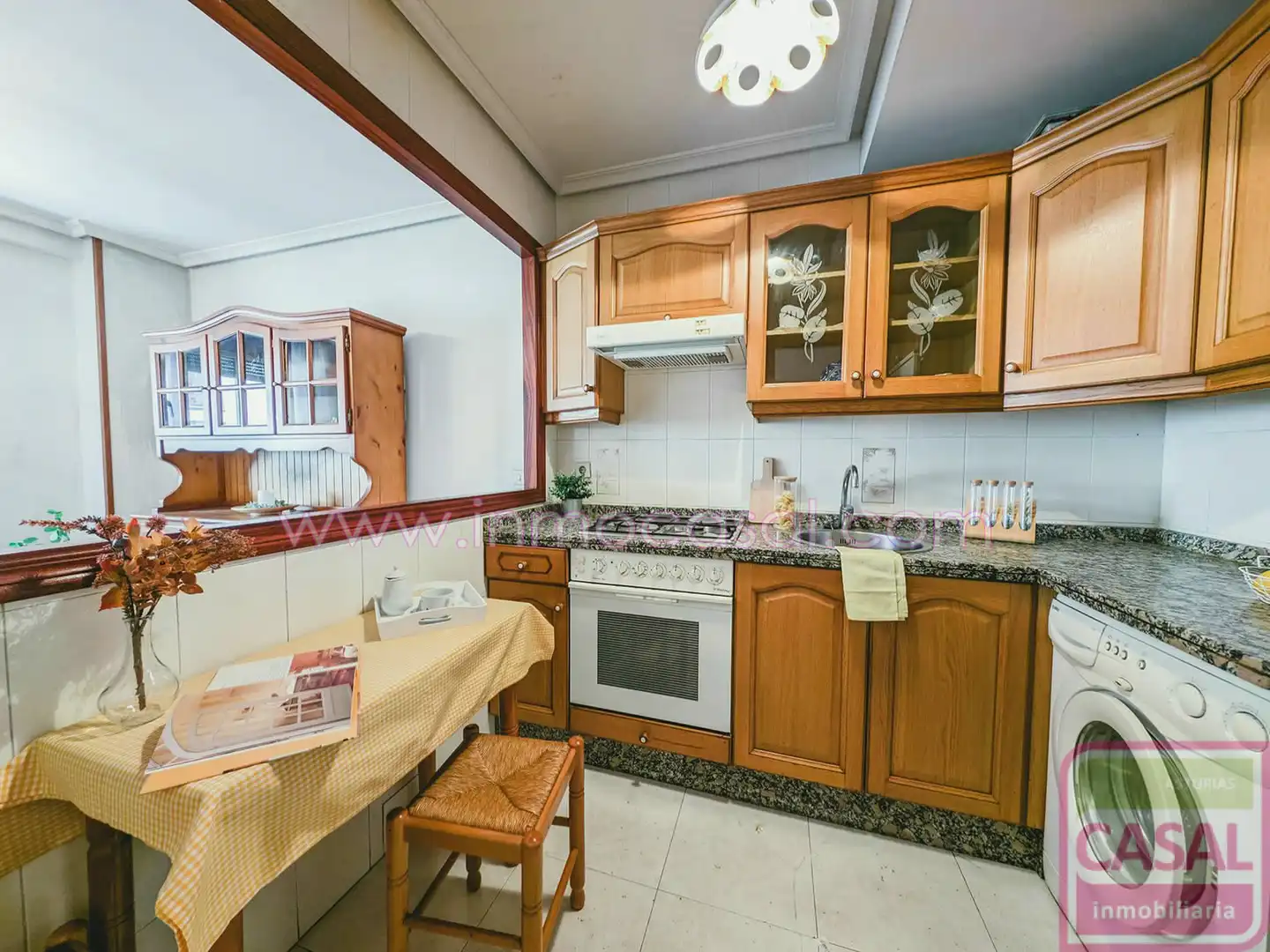 Kitchen of Flat for sale in Mieres (Asturias)  with Heating, Terrace and Furnished