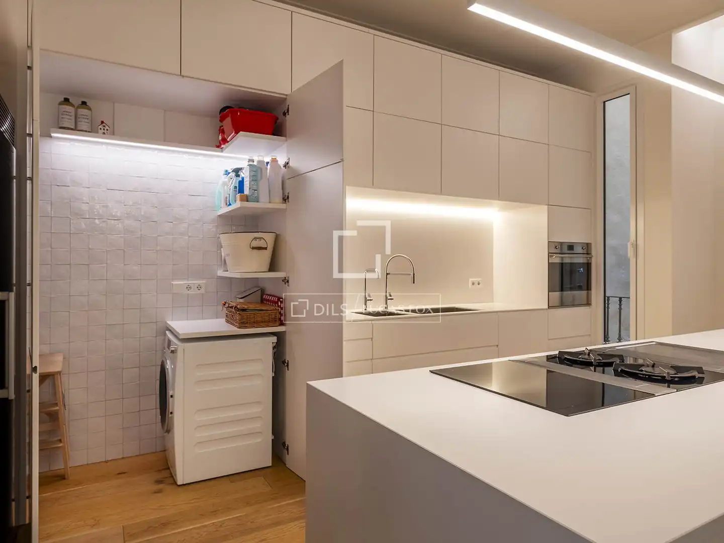 Cocina de Piso de alquiler en Barcelona con Aire acondicionado, Calefacción y Amueblado