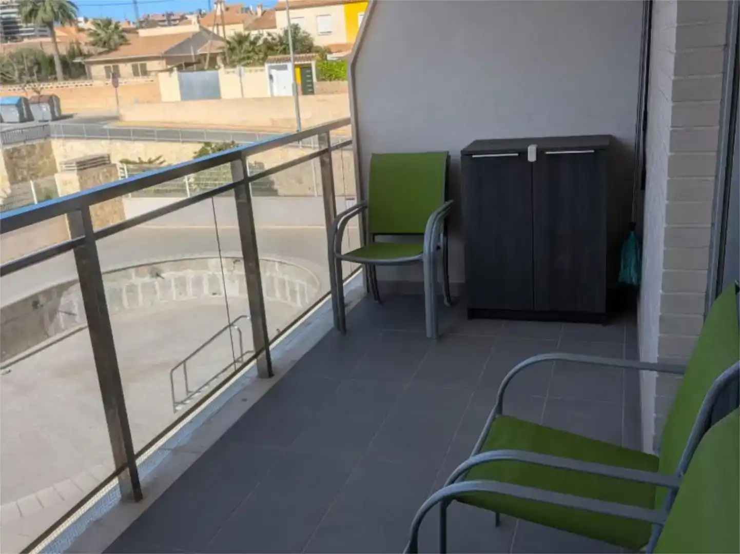 Terrasse von Wohnungen zur Miete in El Campello mit Klimaanlage und Schwimmbad