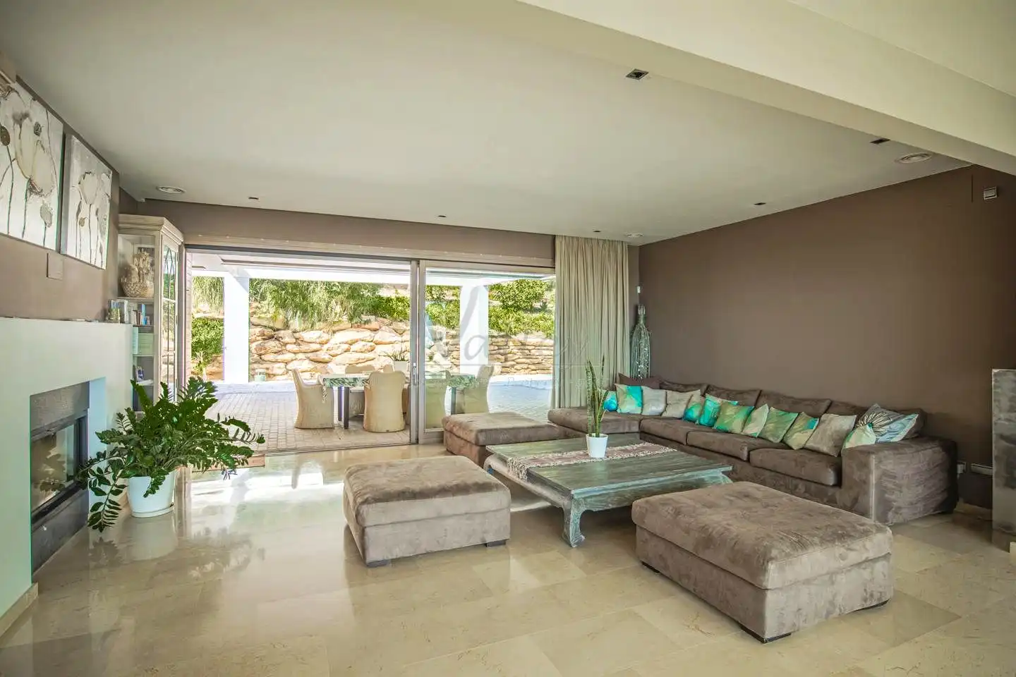 Sala de estar de Casa o chalet de alquiler en Sotogrande con Aire acondicionado, Jardín privado y Terraza