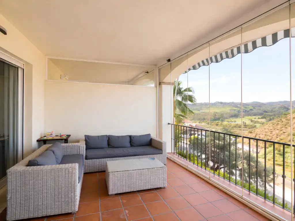 Terrasse von Wohnung zum Verkauf in Mijas mit Klimaanlage, Heizung und Privatgarten