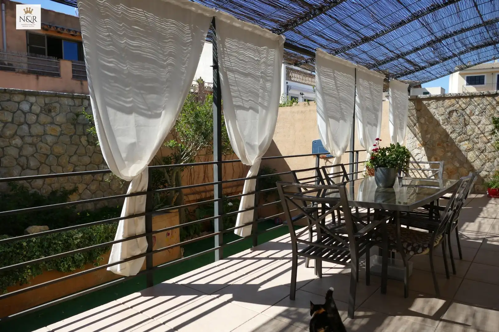 Terrasse von Haus oder Chalet zur Miete in Binissalem mit Klimaanlage, Heizung und Privatgarten