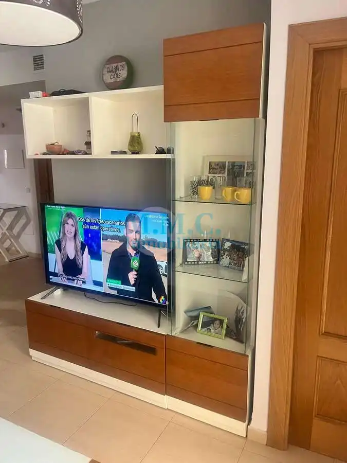 Sala de estar de Piso en venta en Roquetas de Mar con Aire acondicionado, Terraza y Amueblado