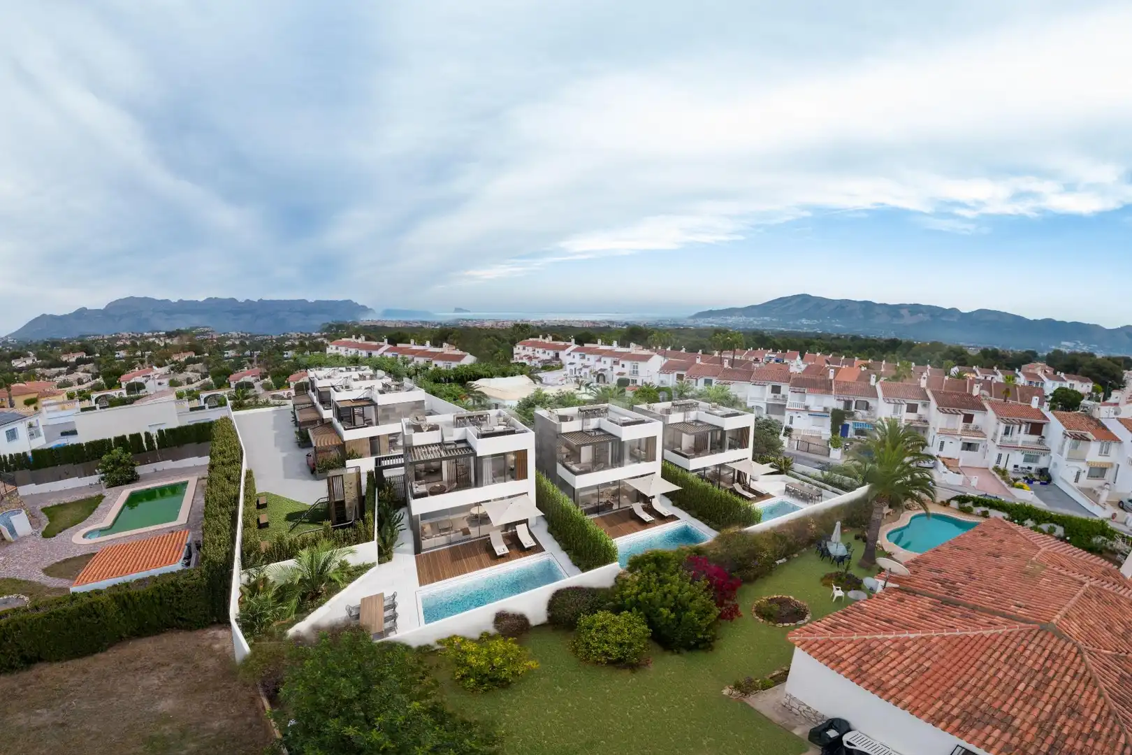 Vista exterior de Casa o chalet en venta en La Nucia con Aire acondicionado, Calefacción y Jardín privado
