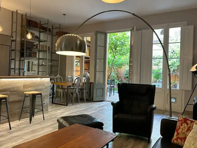 Sala de estar de Casa o chalet de alquiler en Barcelona con Aire acondicionado, Calefacción y Jardín privado