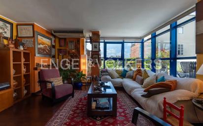 Living room of Attic for sale in Girona Capital  with Air Conditioner, Terrace and Balcony
