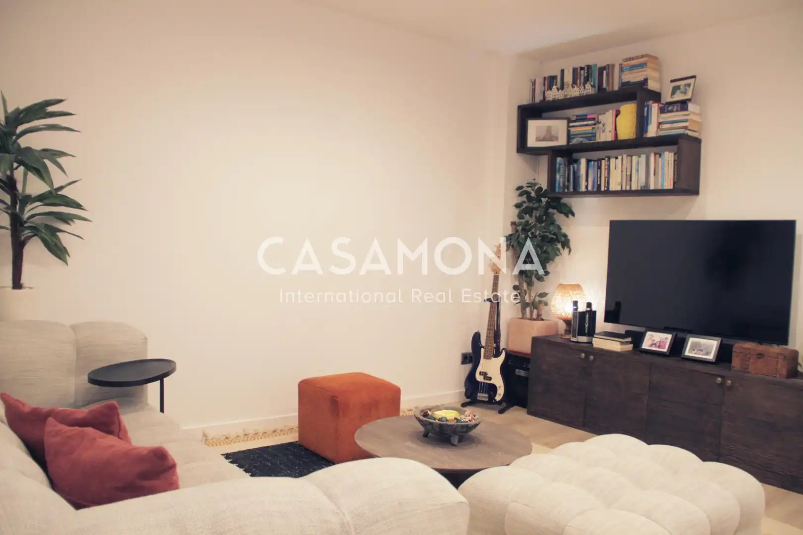 Wohnzimmer von Wohnungen zur Miete in Barcelona mit Klimaanlage, Heizung und Terrasse