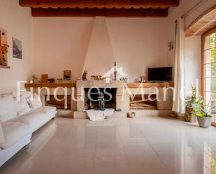Sala d'estar de Finca rústica en venda en Medinyà amb Calefacció, Jardí privat i Parquet