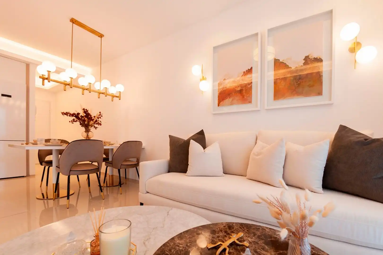 Sala d'estar de Àtic en venda en Rojales amb Aire condicionat, Jardí privat i Terrassa