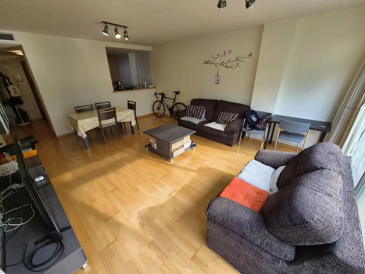 Living room of Flat for sale in Castellón de la Plana / Castelló de la Plana  with Air Conditioner, Heating and Parquet flooring