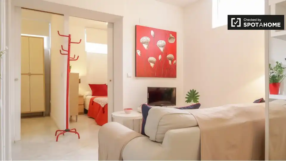 Sala de estar de Piso de alquiler en Madrid con Aire acondicionado, Calefacción y Amueblado
