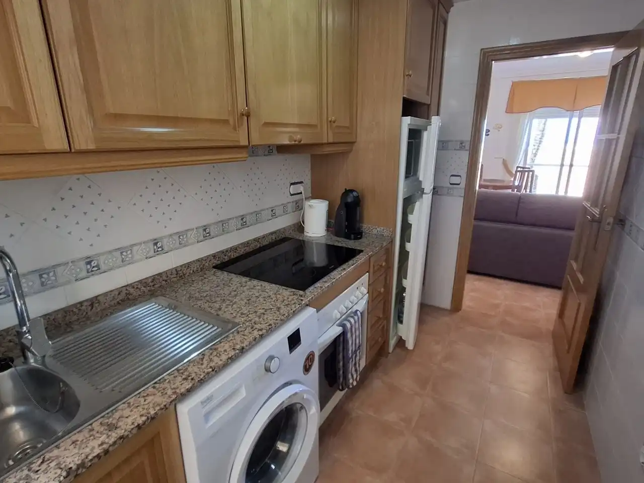 Cocina de Apartamento en venta en Mojácar con Aire acondicionado, Terraza y Piscina