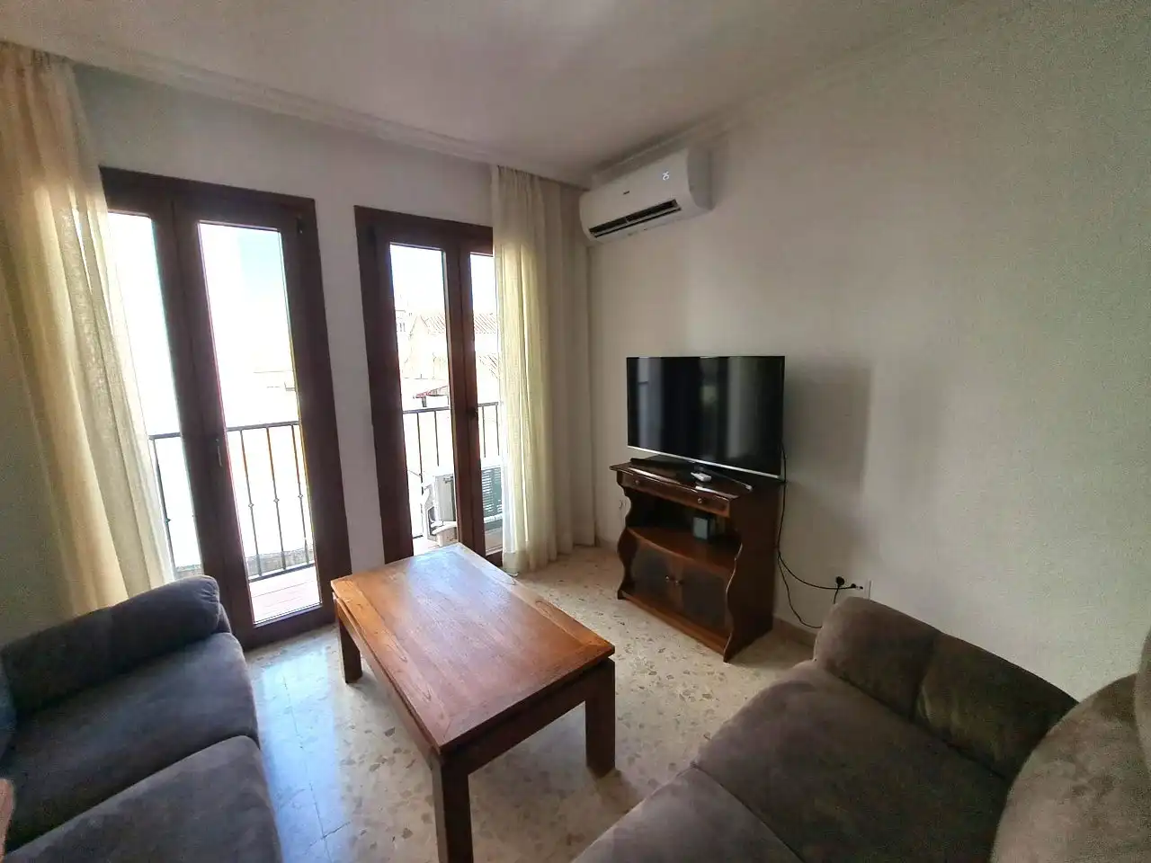 Wohnzimmer von Wohnung zur Miete in Málaga mit Klimaanlage, Terrasse und Möbliert