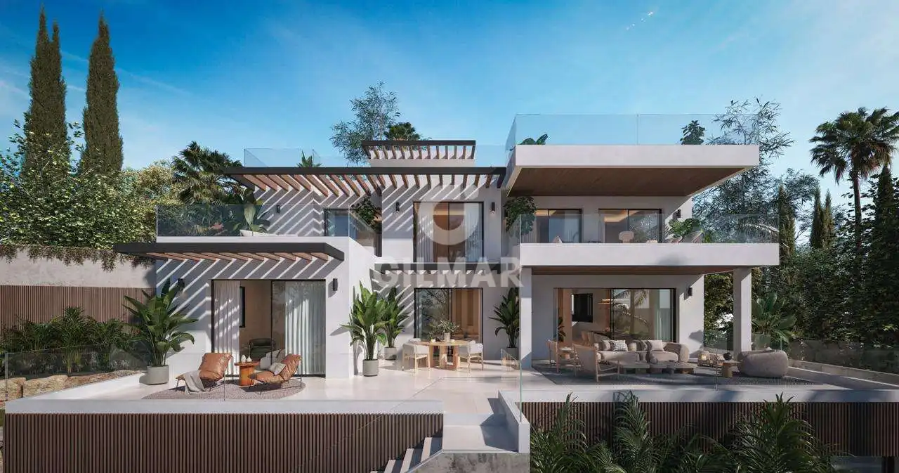 Exterior view of Houses for sale in Benalmádena  with Heating, Private garden and Swimming Pool