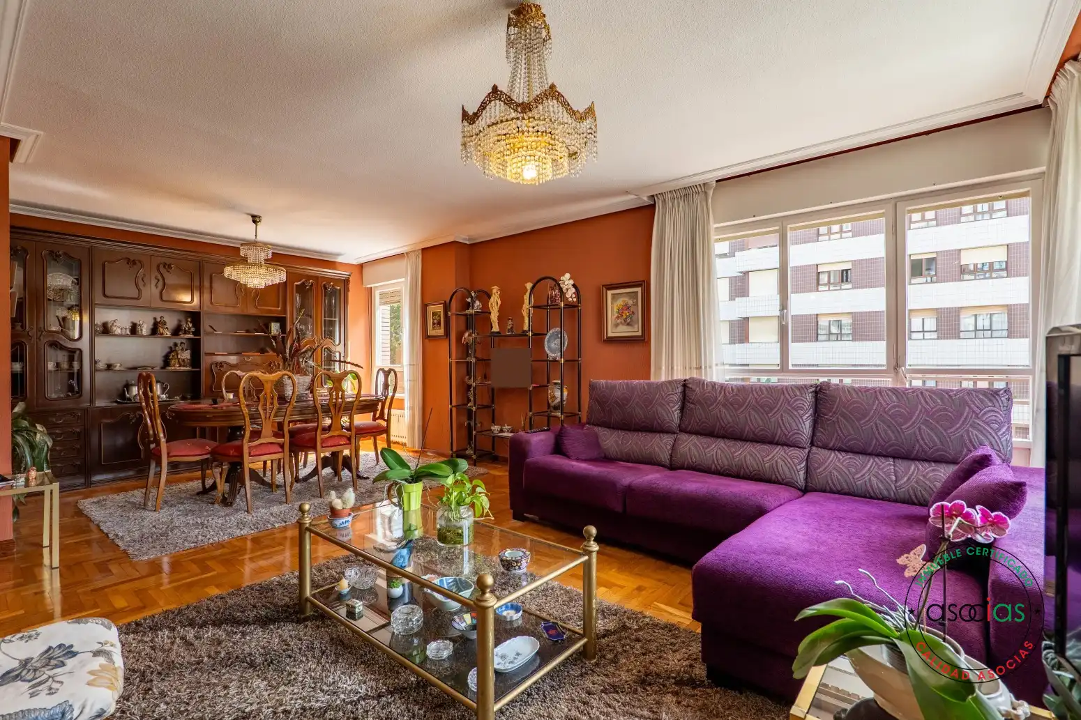 Sala d'estar de Pis en venda en Gijón  amb Calefacció i Parquet