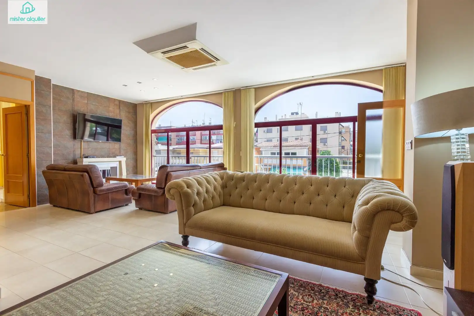 Living room of Apartments for rent in El Campello  with Air Conditioner, Terrace and Furnished