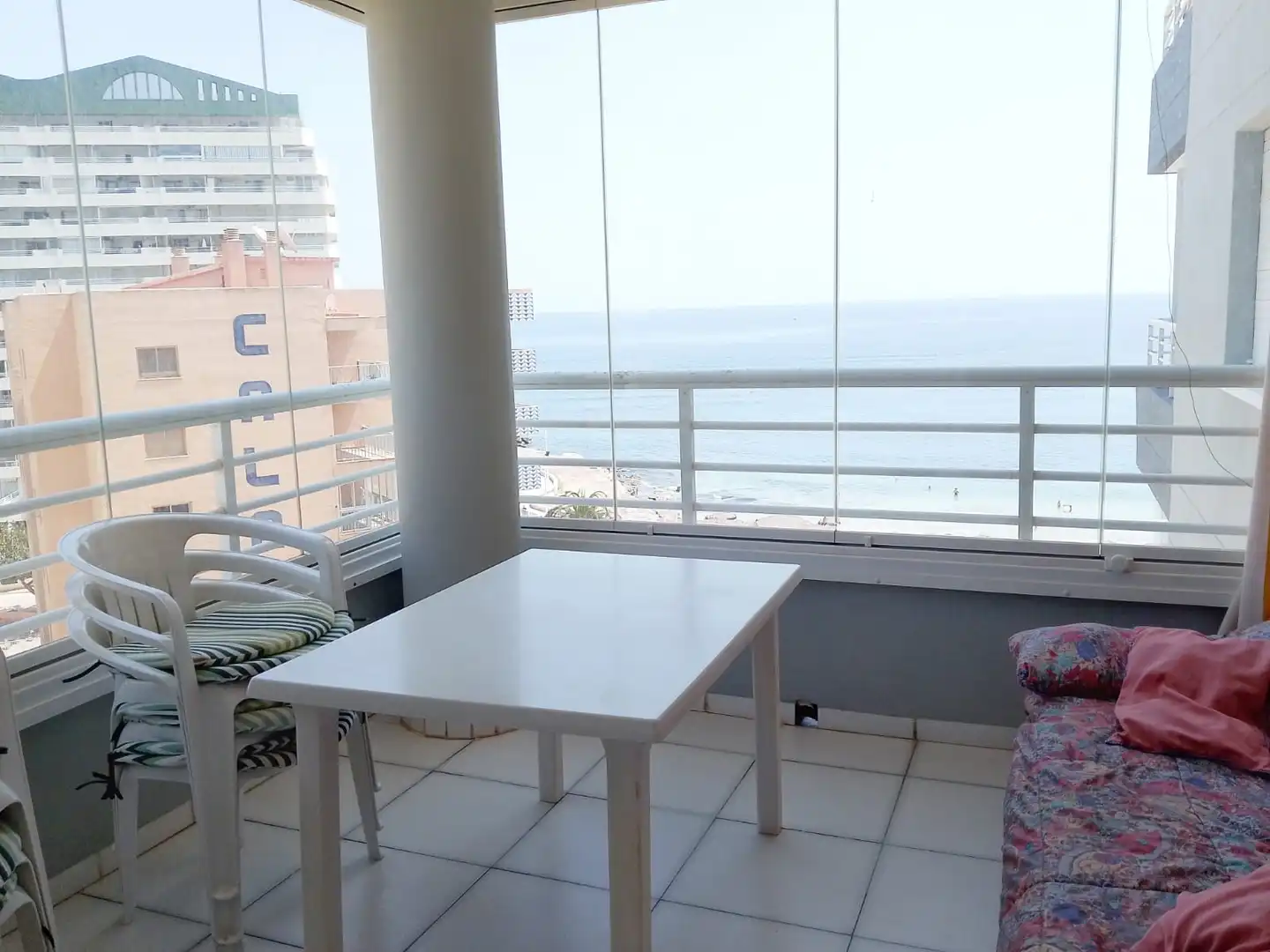 Terrasse von Wohnungen zum Verkauf in Calpe / Calp mit Klimaanlage, Heizung und Privatgarten