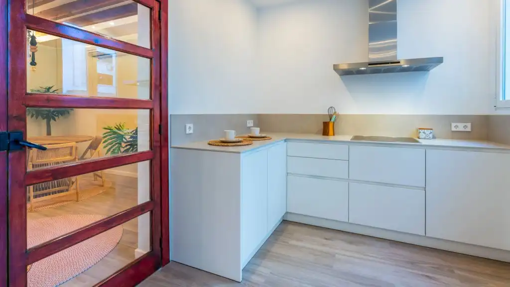 Cocina de Apartamento de alquiler en  Palma de Mallorca con Aire acondicionado, Terraza y Amueblado
