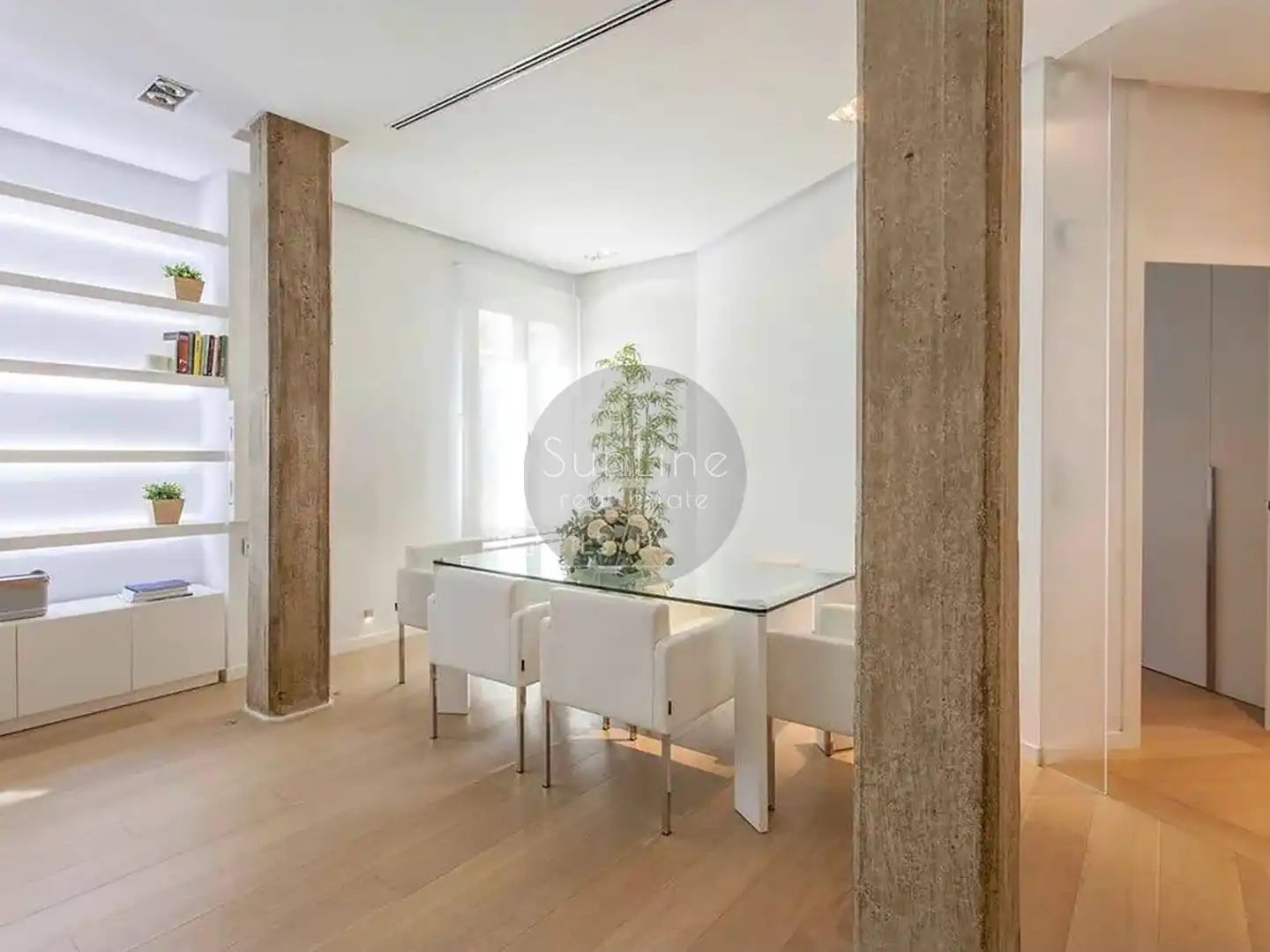 Dining room of Flat for rent in Valencia  with Air Conditioner, Furnished and Pets allowed