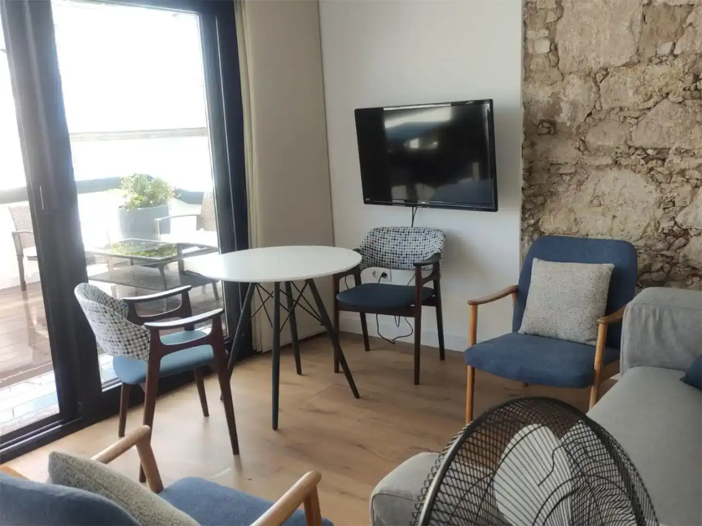 Sala d'estar de Àtic de lloguer en Las Palmas de Gran Canaria amb Moblat