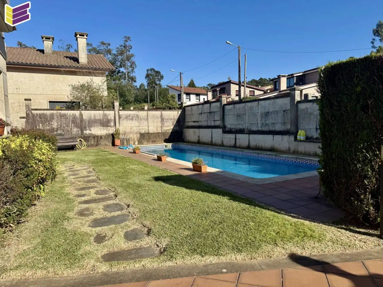 Piscina de Casa o xalet en venda en O Porriño   amb Calefacció, Jardí privat i Parquet