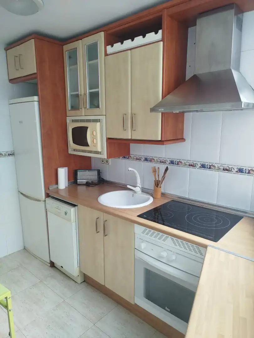 Cuina de Pis de lloguer en Jaén amb Aire condicionat, Calefacció i Moblat