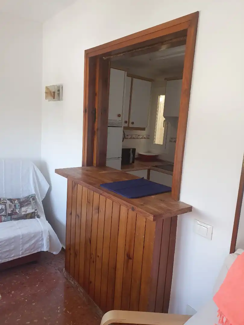 Cuina de Pis de lloguer en Roquetas de Mar amb Aire condicionat, Calefacció i Jardí privat