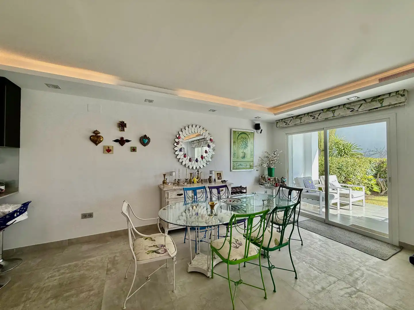 Comedor de Casa adosada de alquiler en Marbella con Calefacción, Piscina y Amueblado