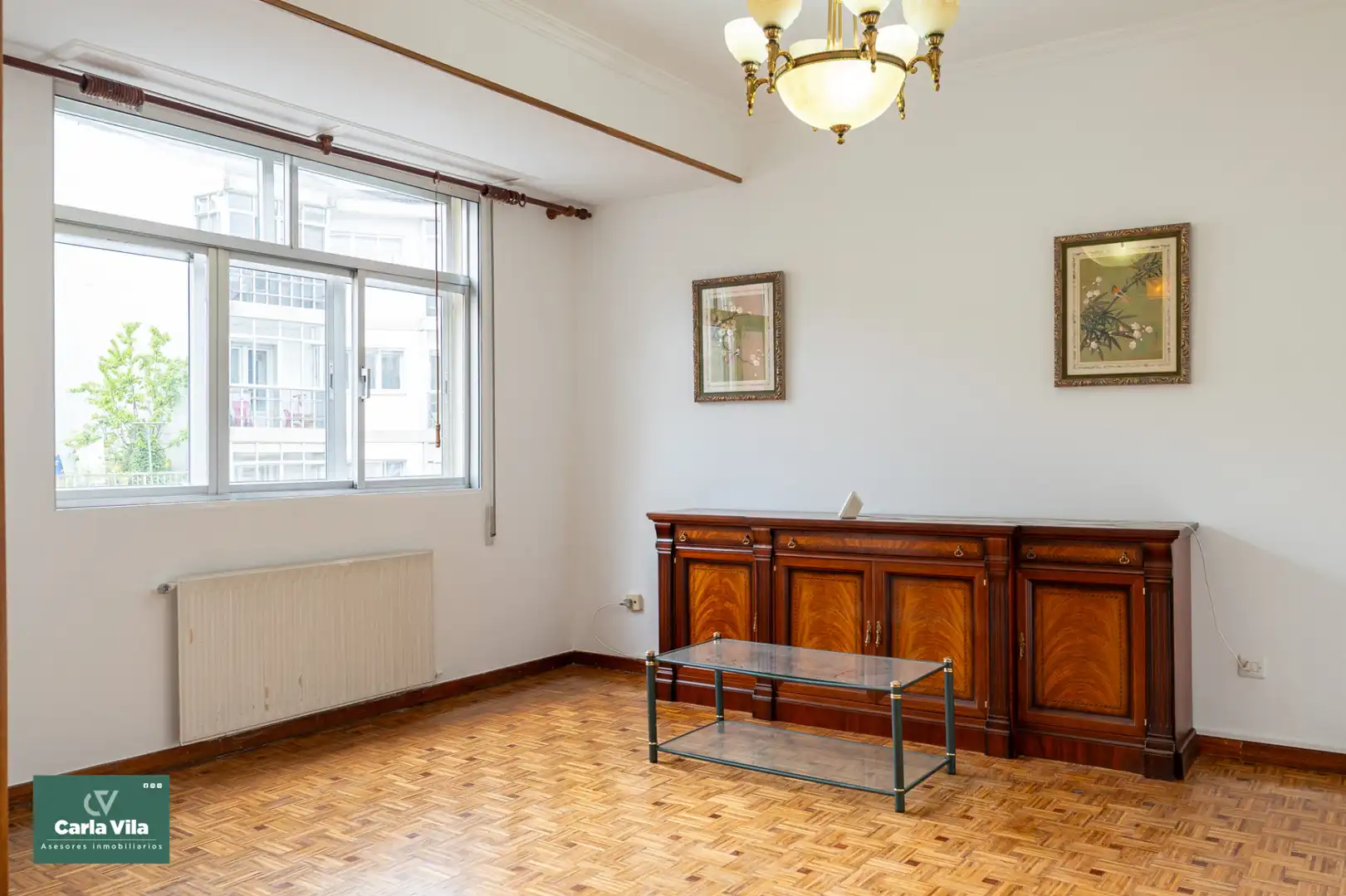 Sala de estar de Piso en venta en Lugo con Calefacción, Parquet y Trastero