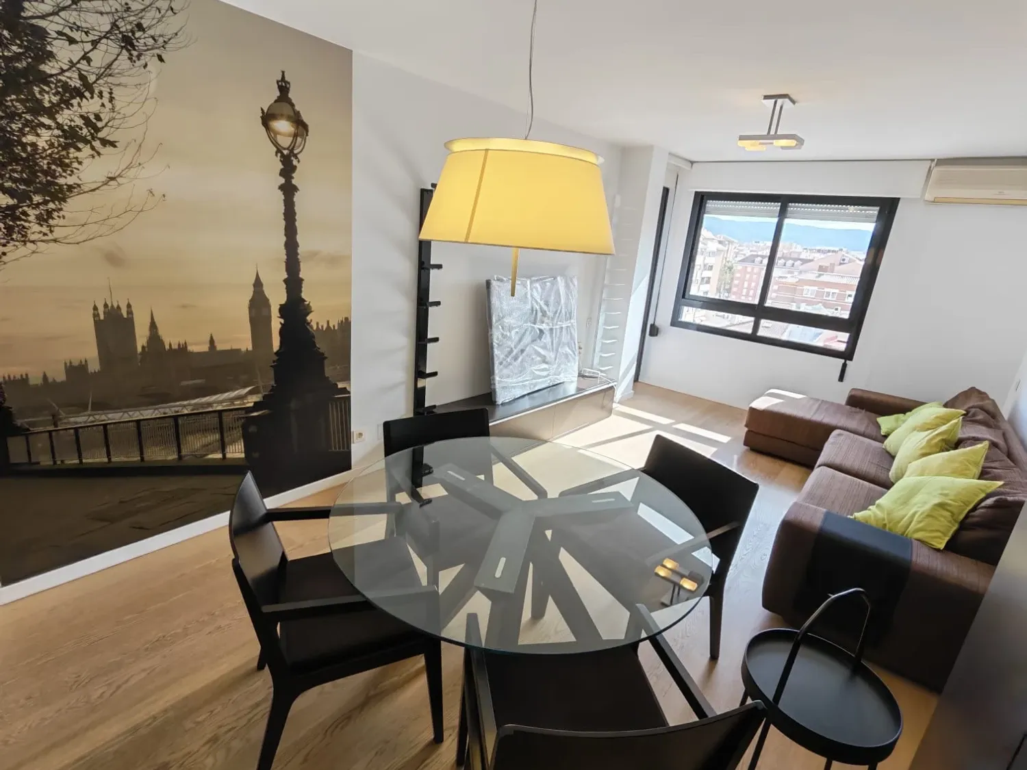 Menjador de Pis de lloguer en  Murcia Capital amb Aire condicionat, Moblat i Rentadora