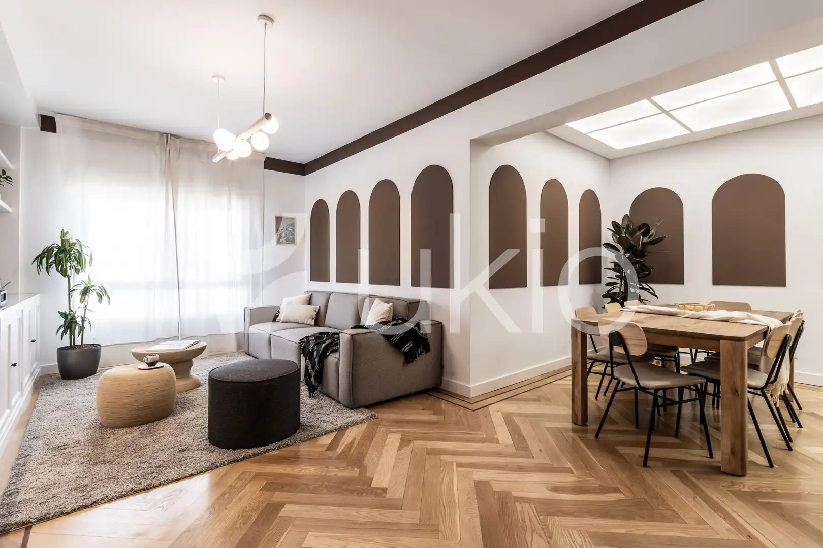 Sala de estar de Apartamento de alquiler en Madrid con Aire acondicionado, Calefacción y Amueblado