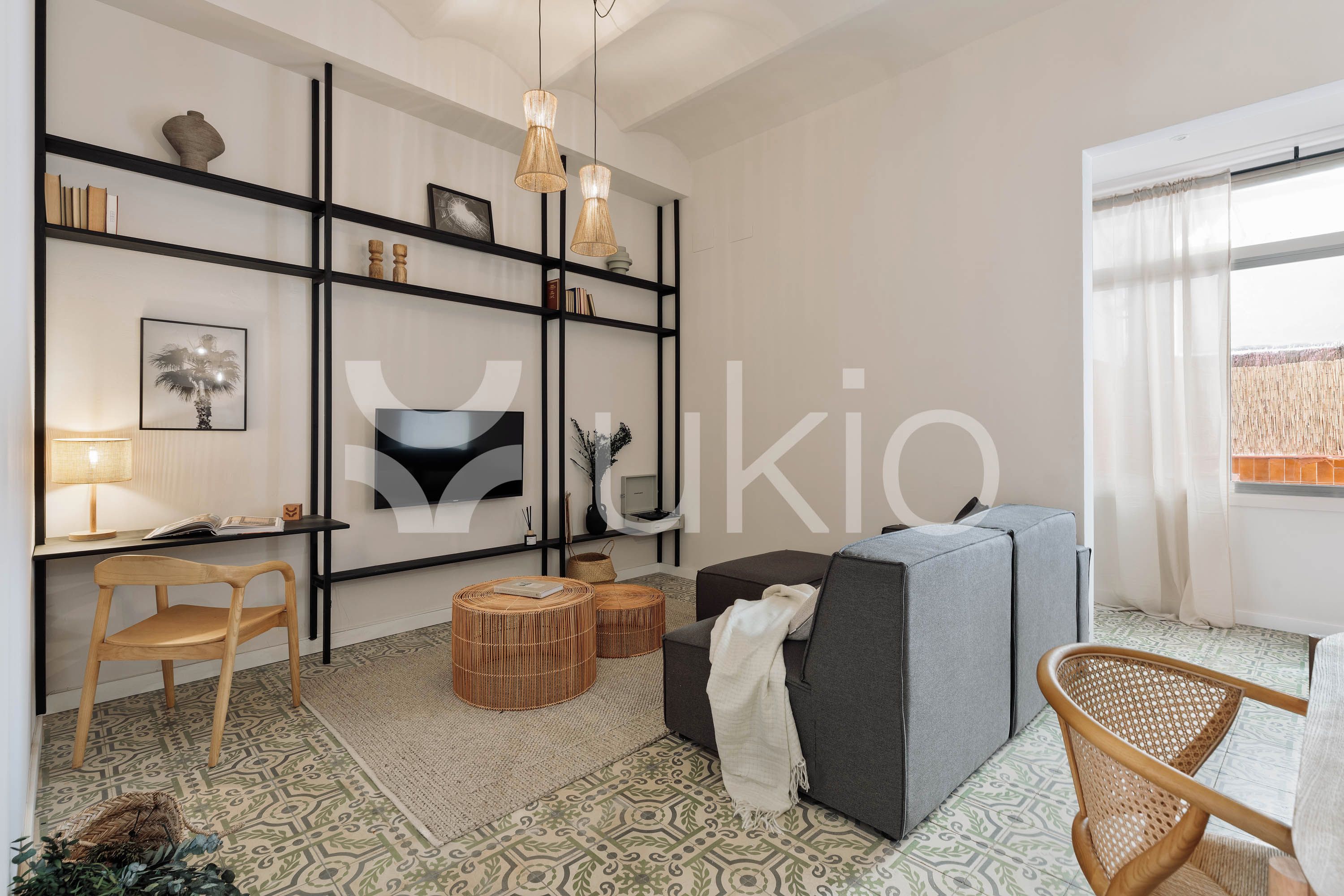 Living room of Apartment to rent in  Barcelona Capital  with Air Conditioner, Heating and Terrace