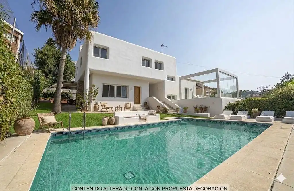 Schwimmbecken von Haus oder Chalet zum Verkauf in Málaga mit Klimaanlage, Privatgarten und Terrasse