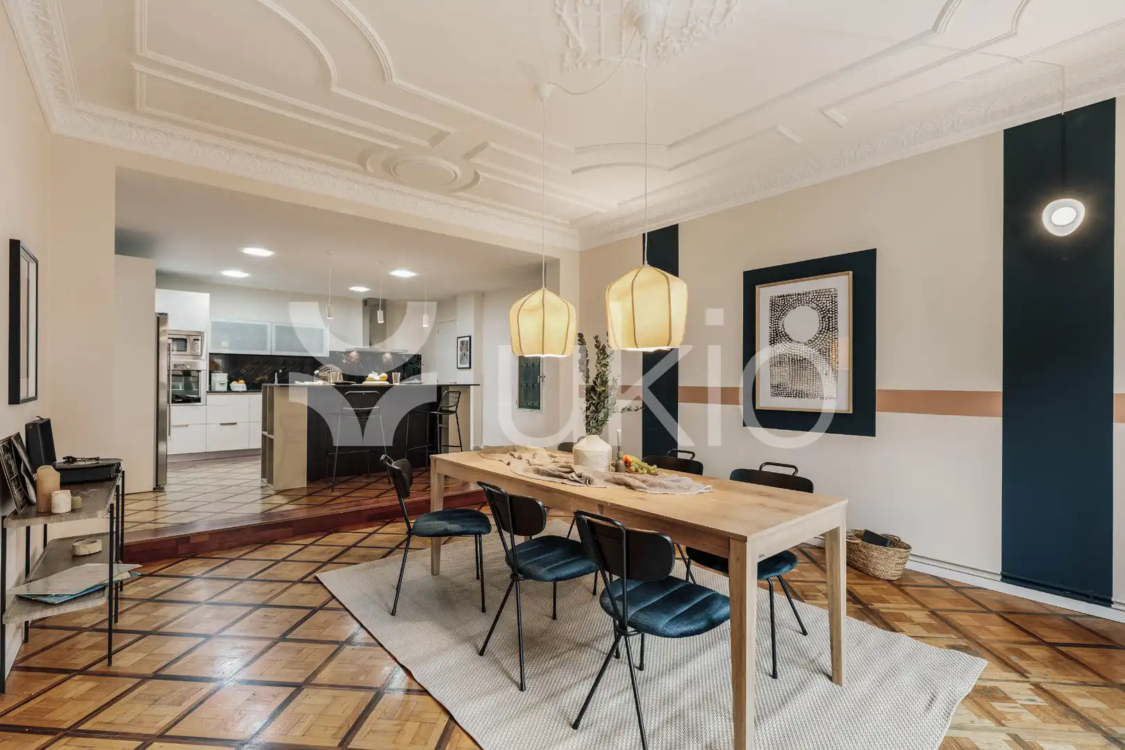 Dining room of Apartments for rent in Barcelona  with Air Conditioner, Heating and Furnished
