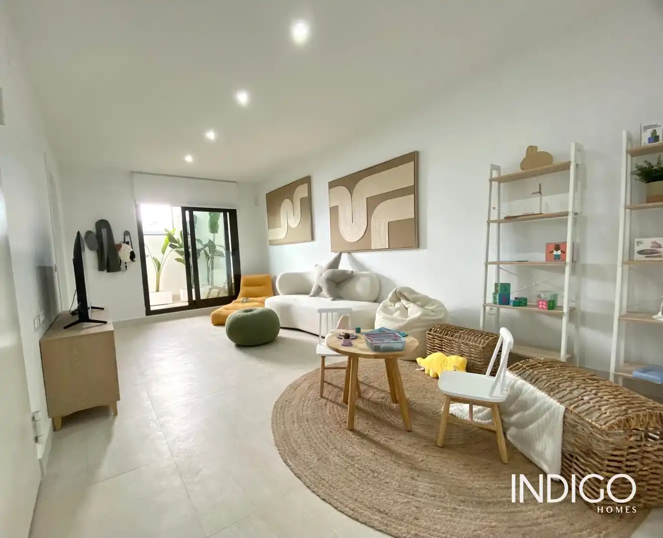 Wohnzimmer von Maisonette zum Verkauf in Orihuela mit Klimaanlage, Heizung und Terrasse