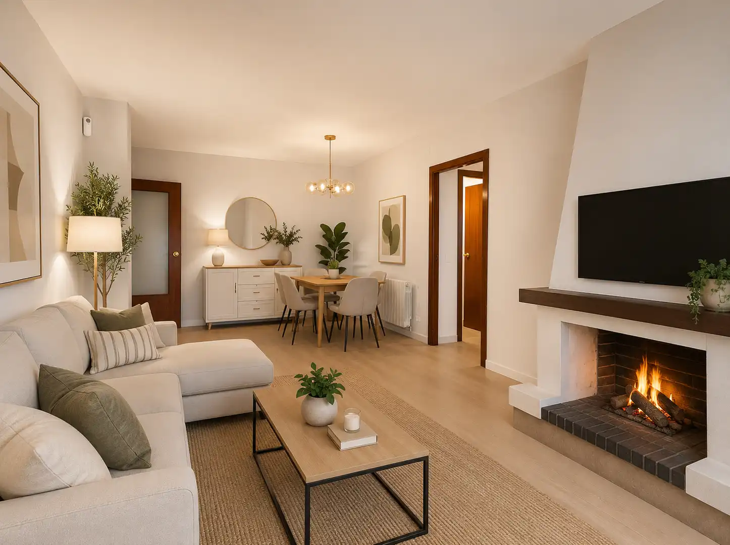 Sala de estar de Piso en venta en Vilanova i la Geltrú con Jardín privado y Balcón