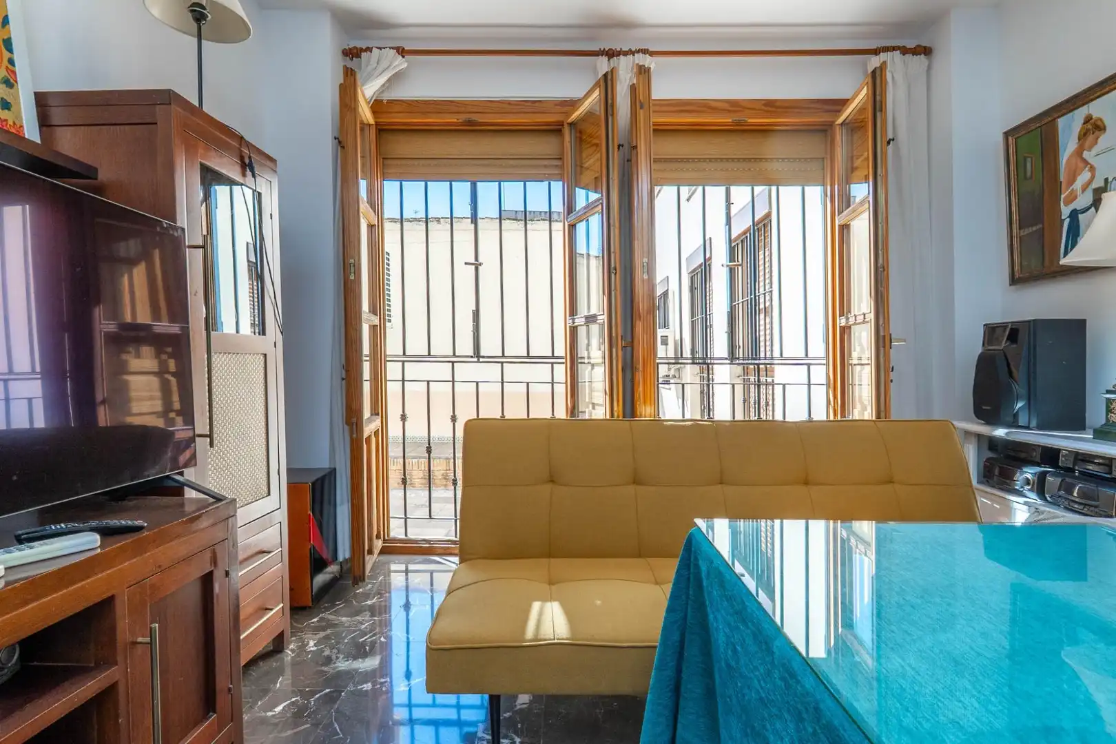 Balcony of Flat for sale in Granada  with Heating and Furnished