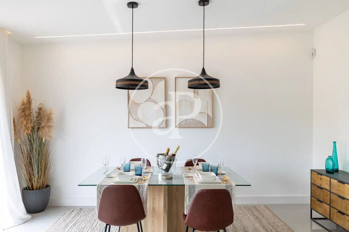 Dining room of Flat for rent in Barcelona  with Air Conditioner, Heating and Terrace