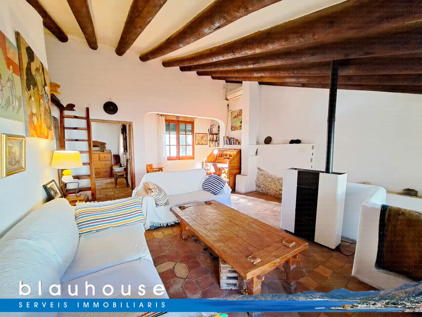 Sala de estar de Casa o chalet en venta en La Selva de Mar con Aire acondicionado, Calefacción y Terraza