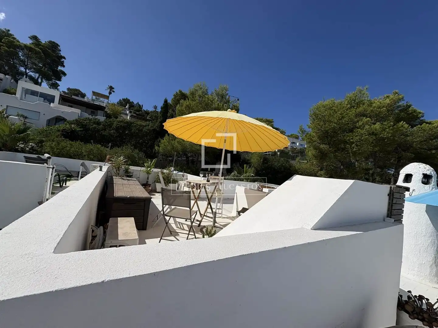 Terrasse von Wohnung zur Miete in Cala Vedella - Cala Tarida  