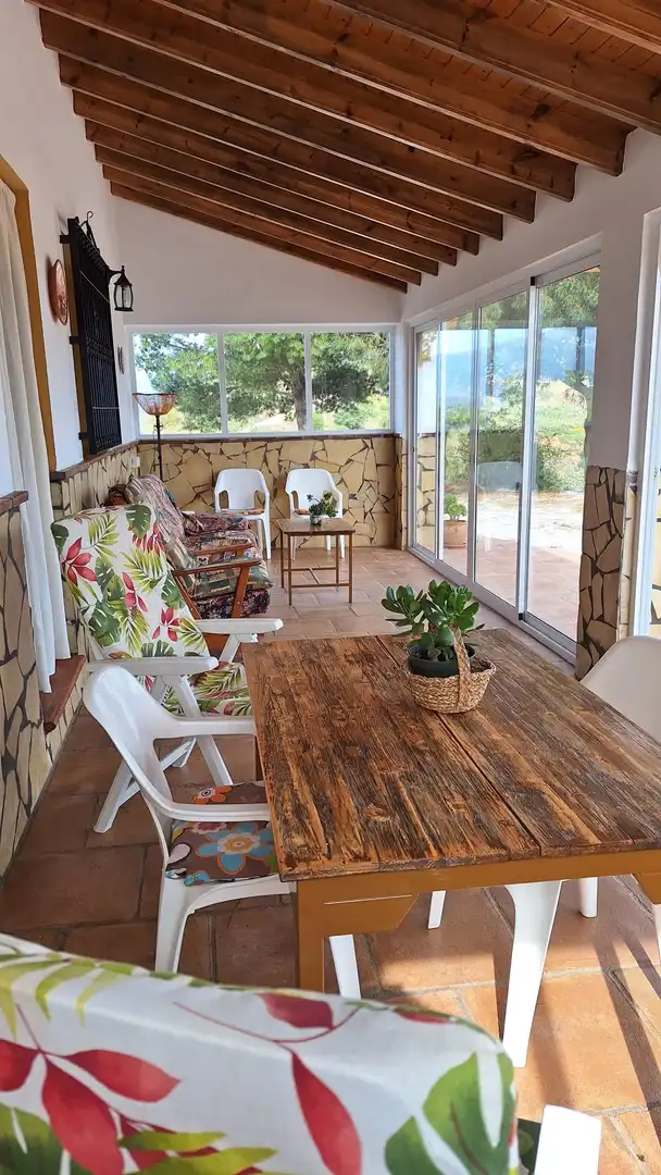 Terrasse von Country house zur Miete in Vélez-Málaga mit Privatgarten, Terrasse und Schwimmbad