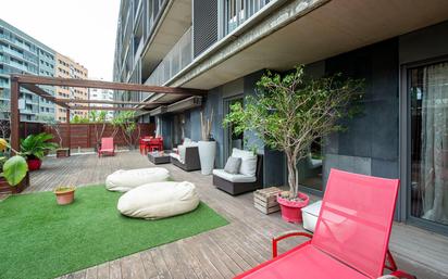 Terrace of Flat for sale in  Barcelona Capital  with Air Conditioner, Heating and Private garden