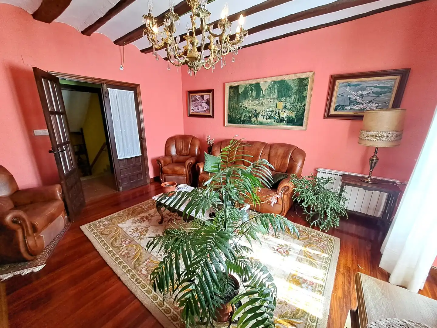 Sala d'estar de Casa adosada en venda en Baños de Rioja amb Calefacció, Jardí privat i Terrassa