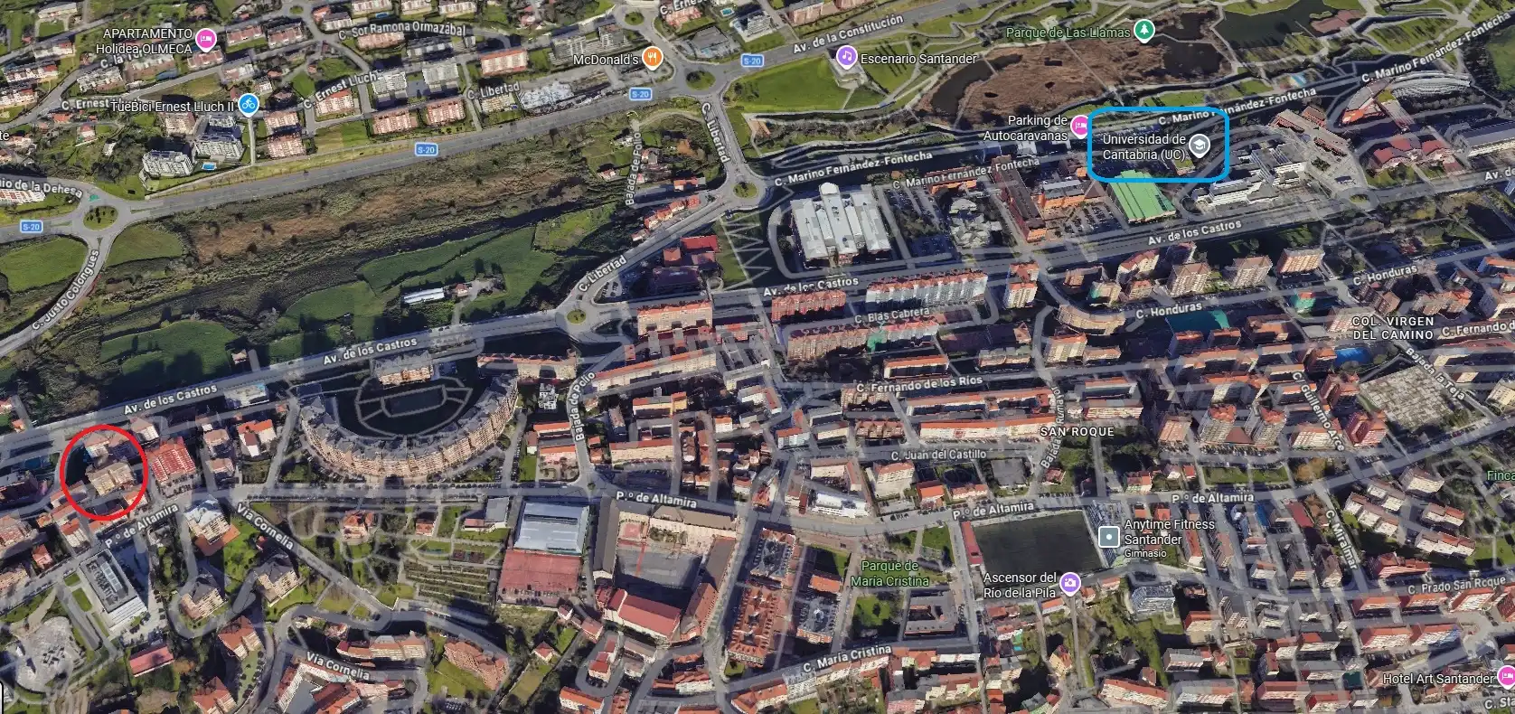 Vista exterior de Pis en venda en Santander amb Calefacció i Moblat