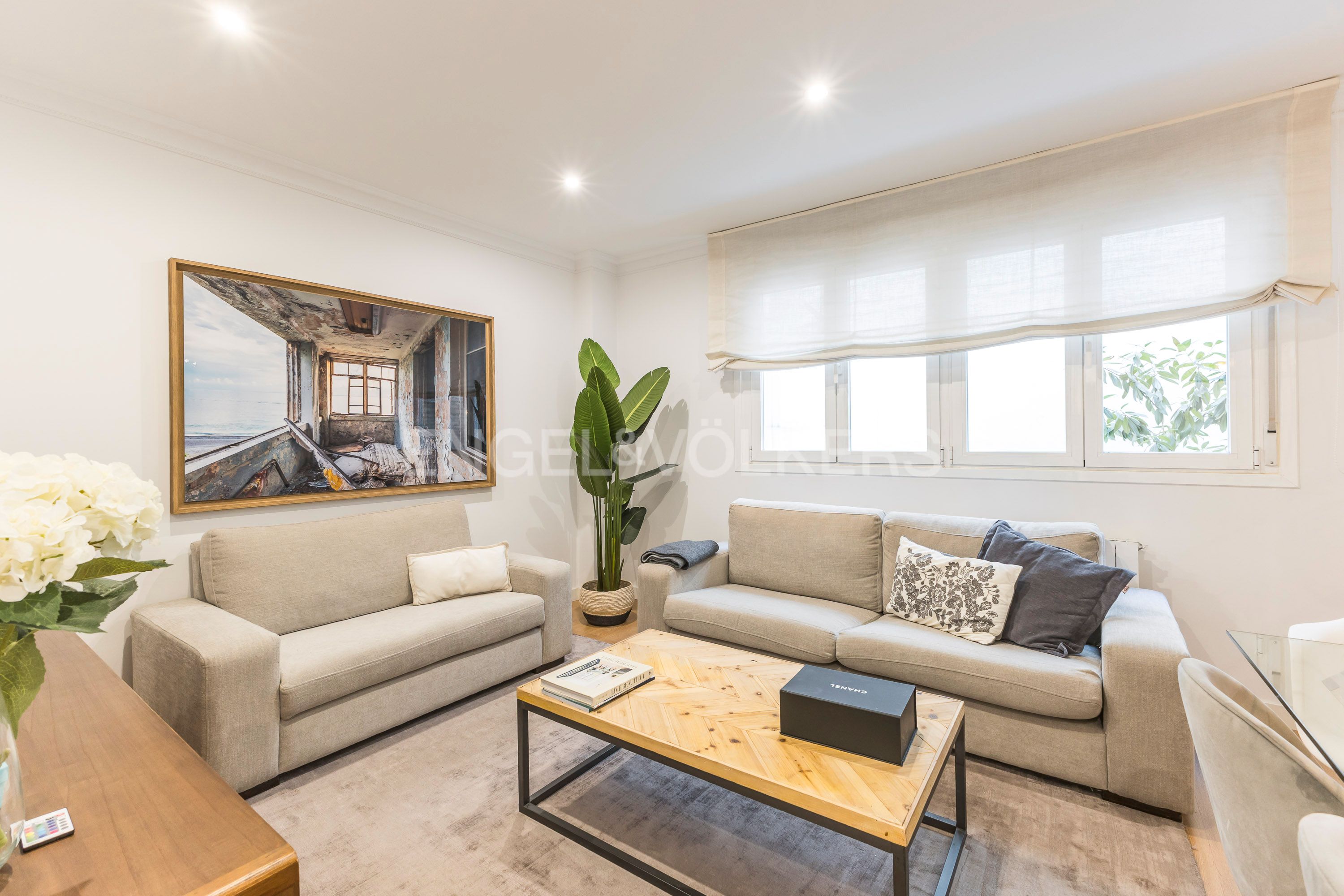 Sala d'estar de Apartament en venda en  Madrid Capital amb Aire condicionat, Calefacció i Parquet