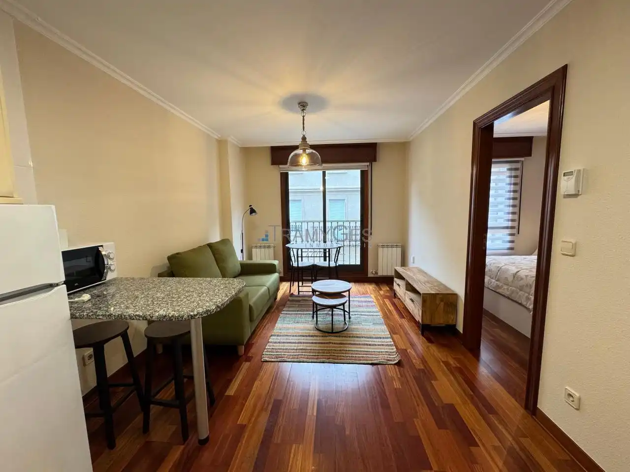 Living room of Apartments for rent in Vigo   with Heating, Parquet flooring and Furnished
