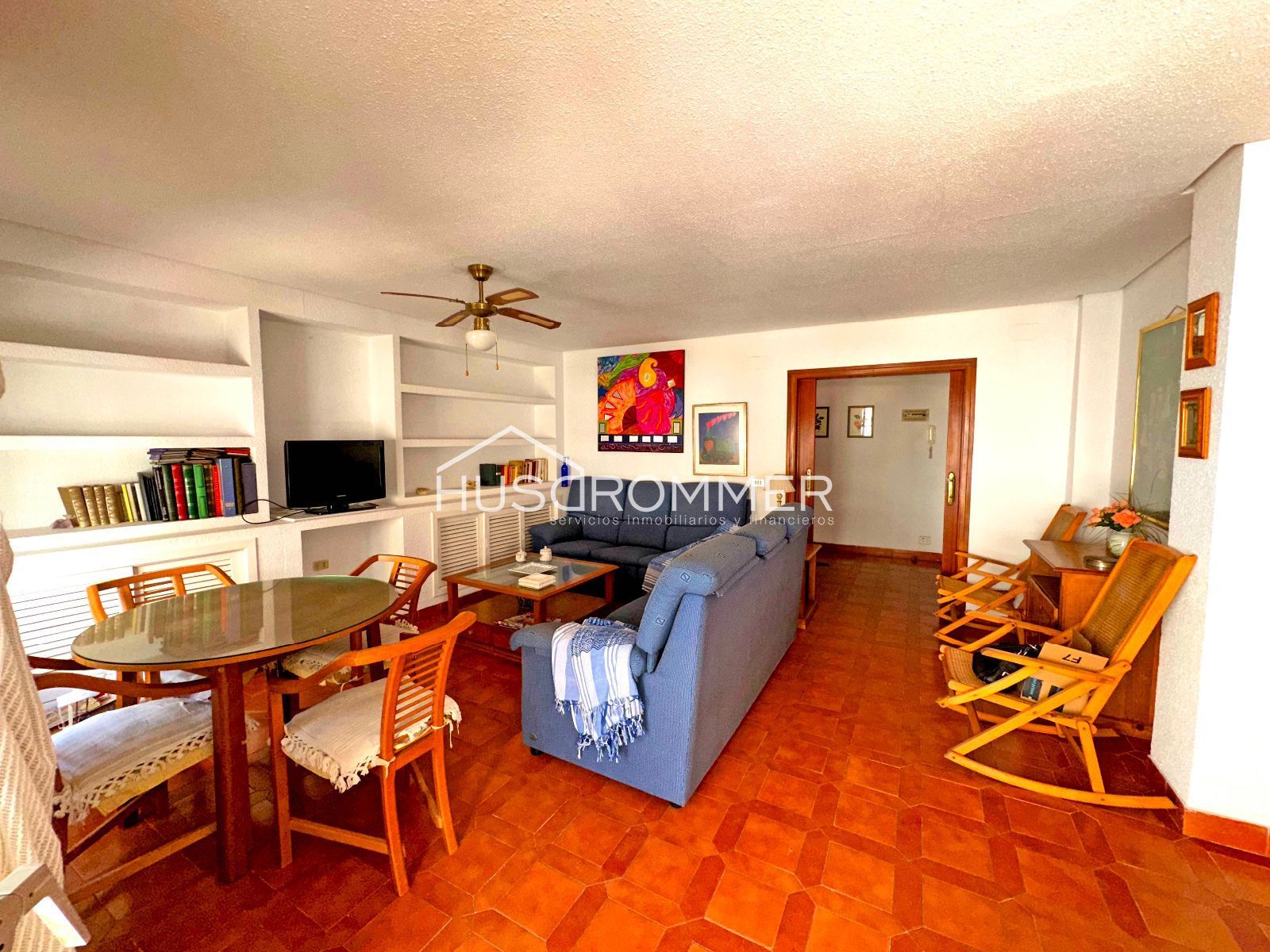Living room of Flat for sale in Burriana / Borriana  with Terrace and Furnished