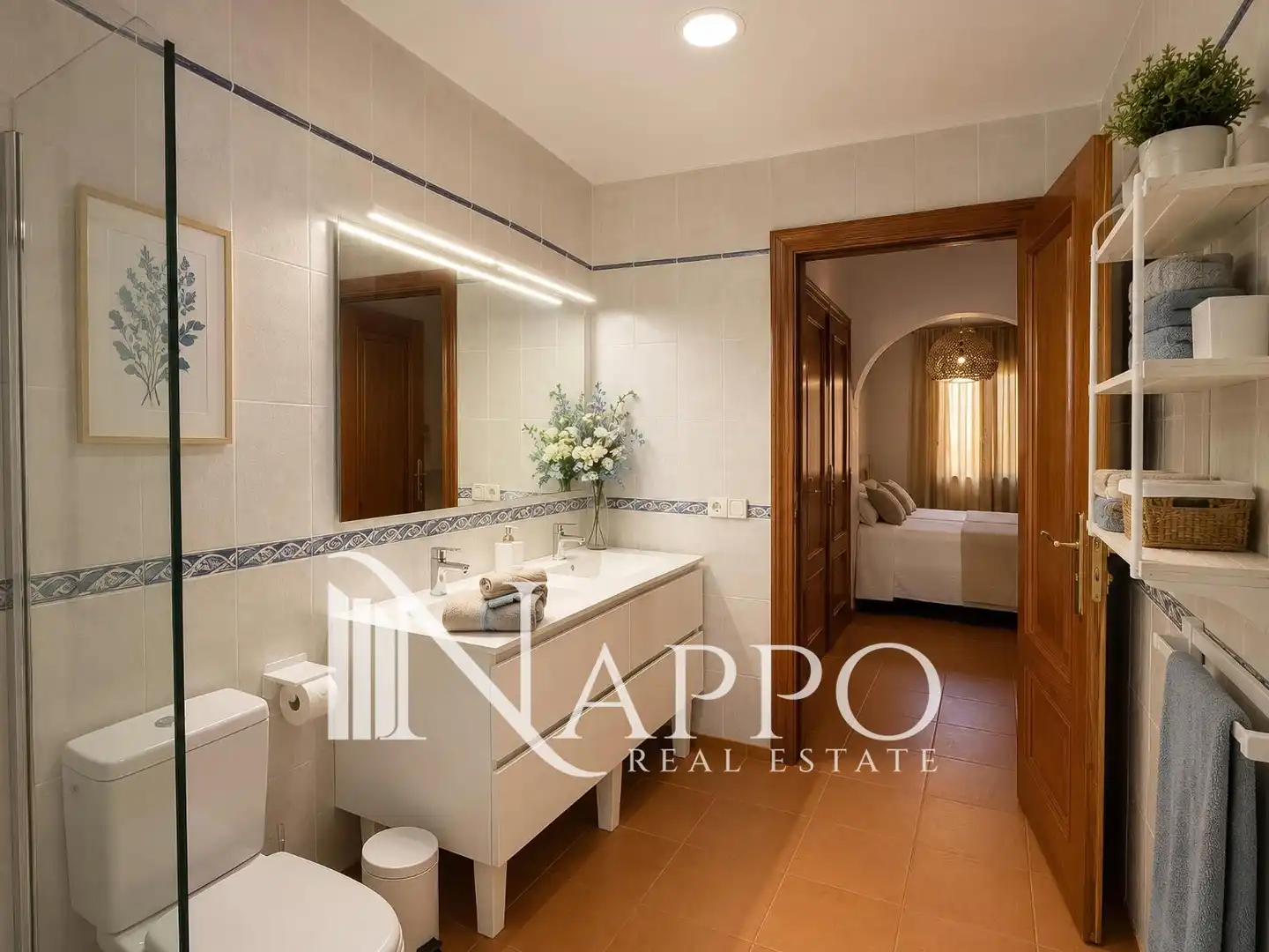 Baño de Casa adosada de alquiler en Santanyí con Aire acondicionado, Calefacción y Jardín privado